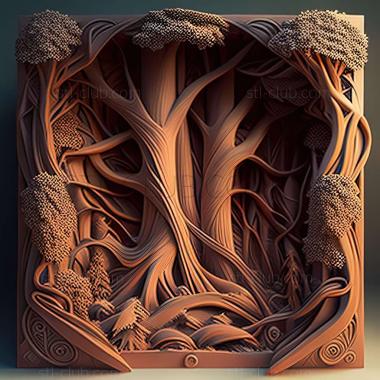 3D model fantasy forest (STL)